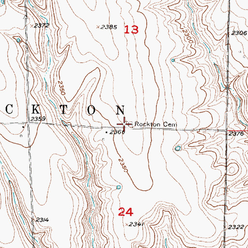Topographic Map of Rockton Cemetery, NE