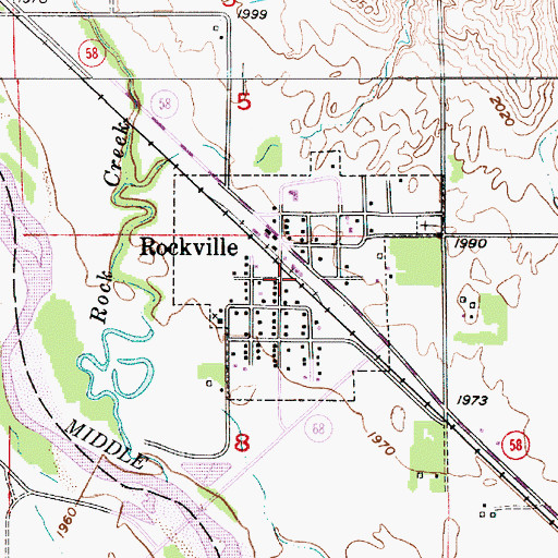 Topographic Map of Rockville, NE