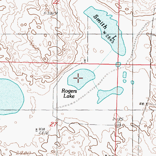 Topographic Map of Rogers Lake, NE
