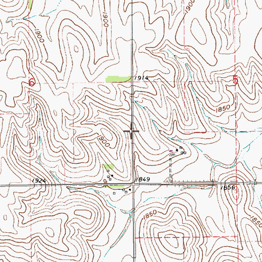 Topographic Map of Rolling Prairie School, NE