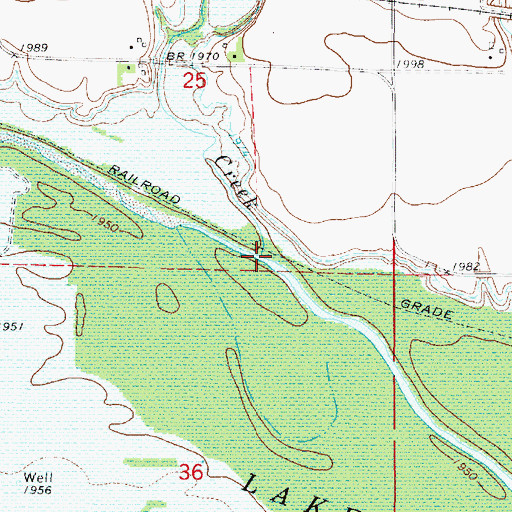 Topographic Map of Rope Creek, NE