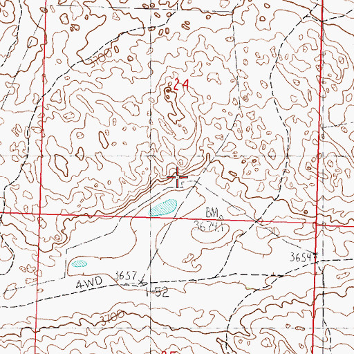 Topographic Map of Rose Hill School, NE