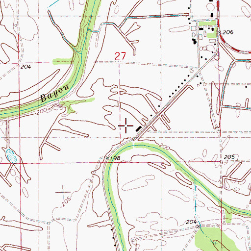 Topographic Map of Saint Lukes Church School, AR