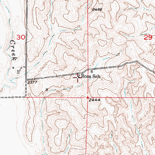 Topographic Map of Ross School (historical), NE