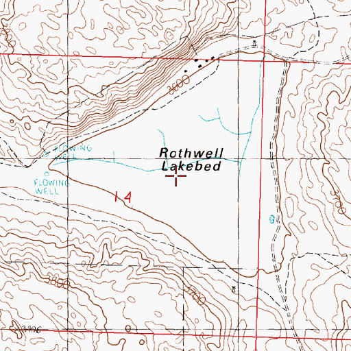 Topographic Map of Rothwell Lake, NE
