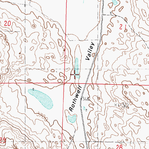 Topographic Map of Rothwell Valley, NE