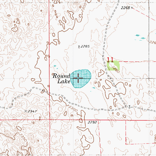 Topographic Map of Round Lake, NE