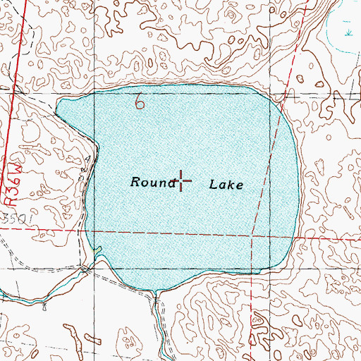 Topographic Map of Round Lake, NE