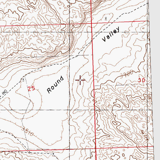 Topographic Map of Round Valley, NE