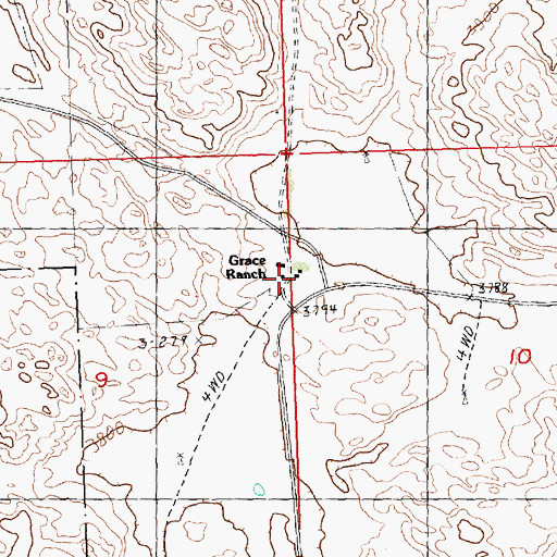 Topographic Map of Grace Ranch, NE