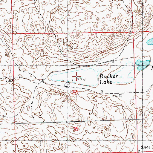 Topographic Map of Rucker Lake, NE
