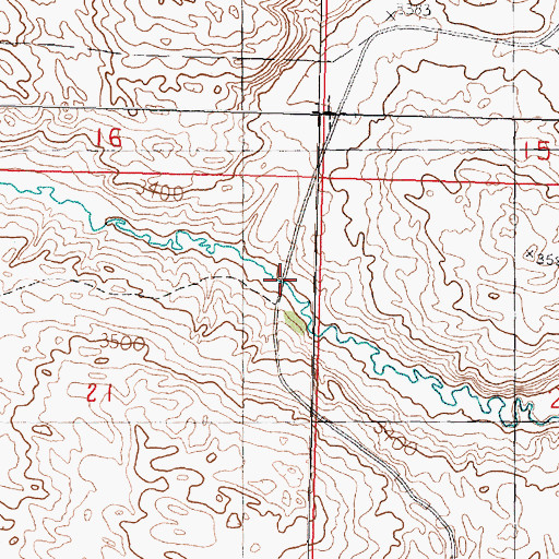 Topographic Map of Running Water Bridge, NE