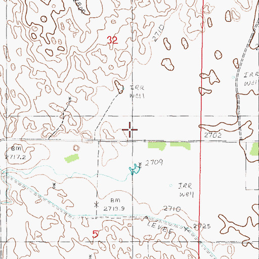 Topographic Map of Rush Creek, NE
