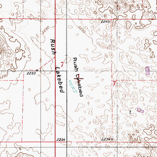 Topographic Map of Rush Lake, NE