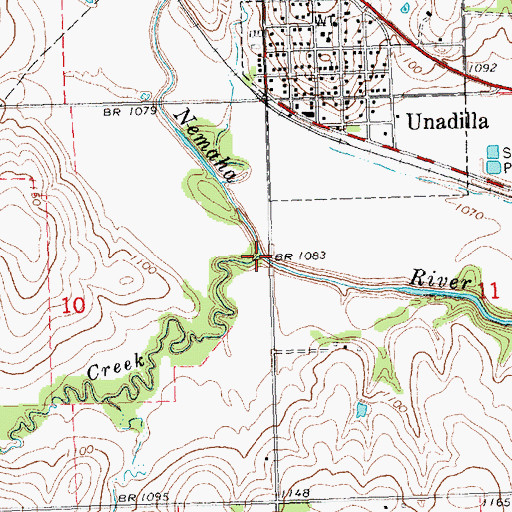 Topographic Map of Russell Creek, NE