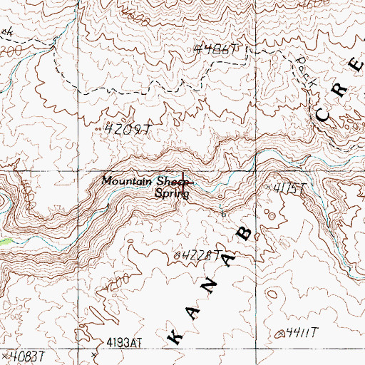 Topographic Map of Mountain Sheep Spring, AZ