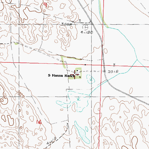 Topographic Map of S Hanna Ranch, NE