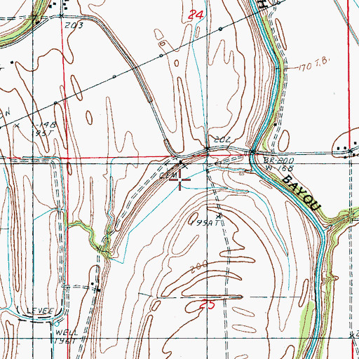 Topographic Map of Shiloh Church, AR