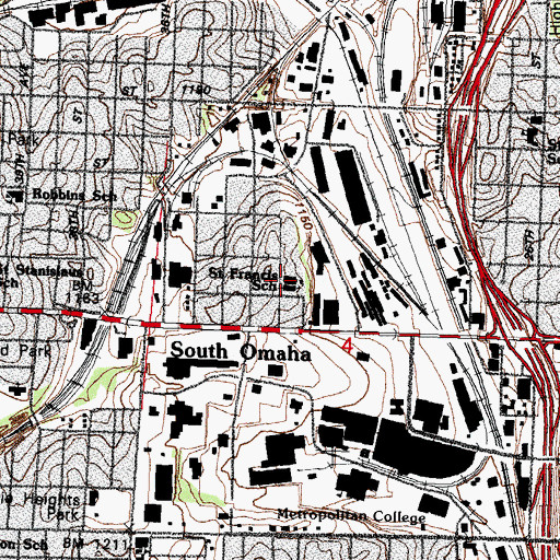 Topographic Map of Saint Francis of Assisi School, NE
