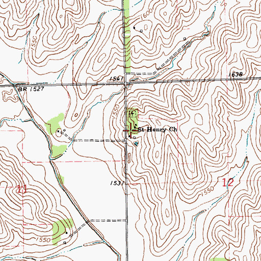 Topographic Map of Saint Henry Church, NE