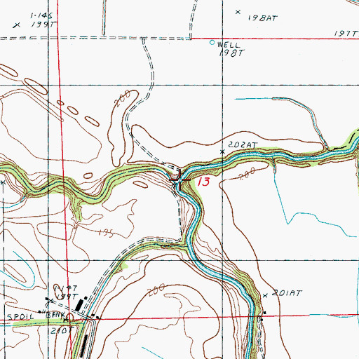 Topographic Map of Spring Creek, AR