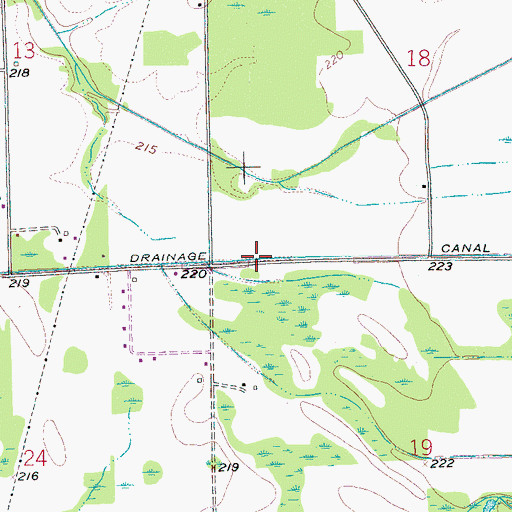 Topographic Map of Spybuck Drainage Canal, AR