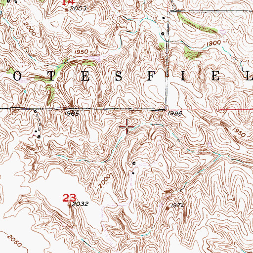 Topographic Map of Saint Mary Cemetery, NE