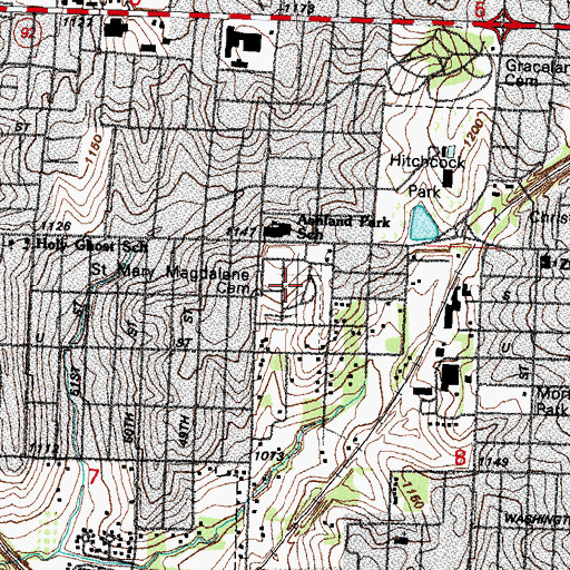 Topographic Map of Saint Mary Magdalene Cemetery, NE