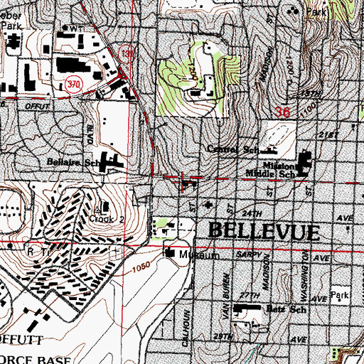 Topographic Map of Saint Mary's School, NE