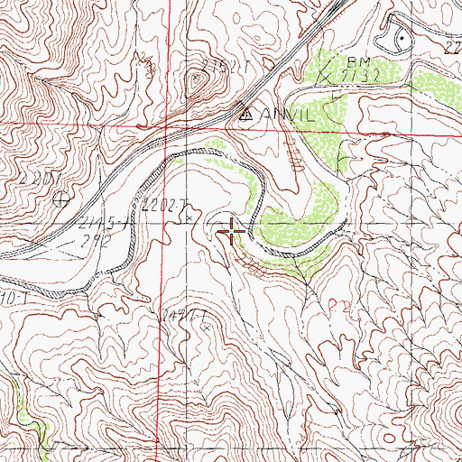 Topographic Map of Mountain Sheep Wash, AZ