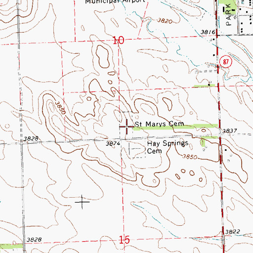 Topographic Map of Saint Marys Cemetery, NE