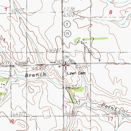 Topographic Map of Saint Marys Church, NE