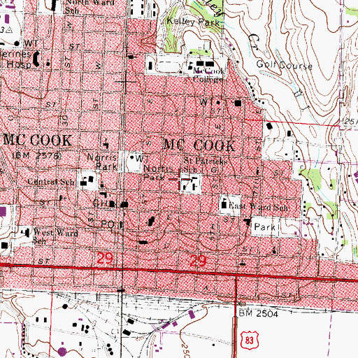 Topographic Map of Saint Patricks Elementary School, NE