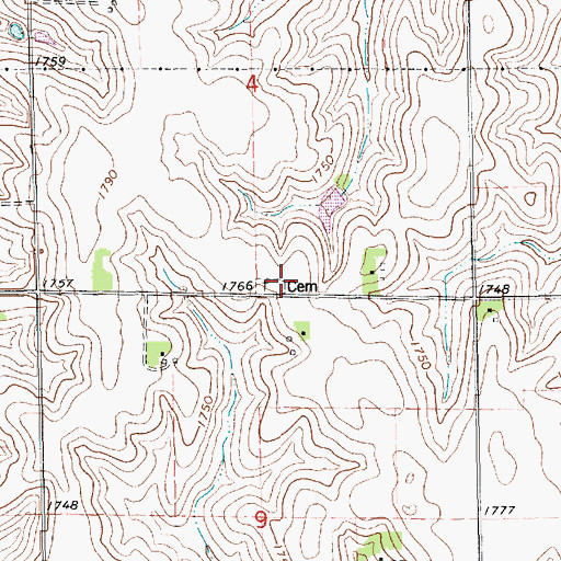 Topographic Map of Saint Pauls Church, NE
