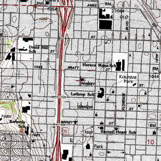 Topographic Map of Saint Pauls School, NE