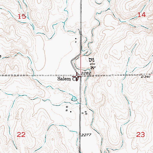 Topographic Map of Salem Church, NE