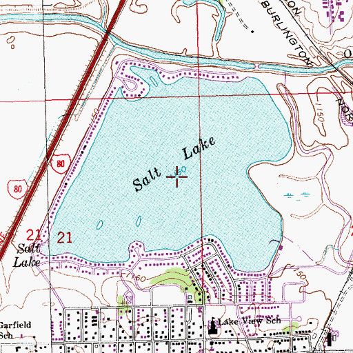 Topographic Map of Salt Lake, NE