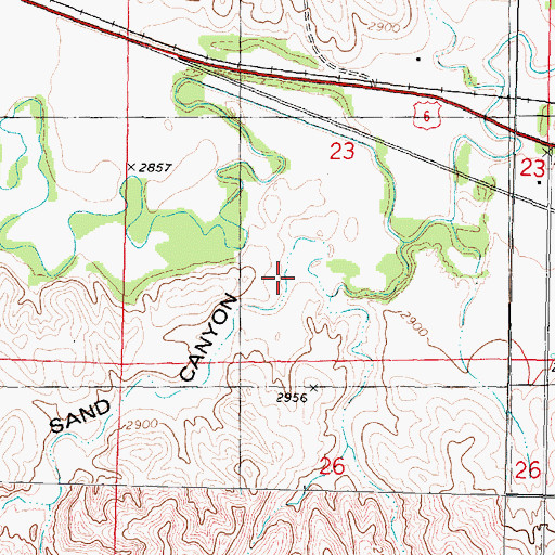 Topographic Map of Sand Canyon, NE