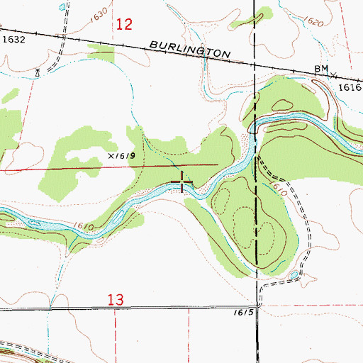 Topographic Map of Sand Creek, NE