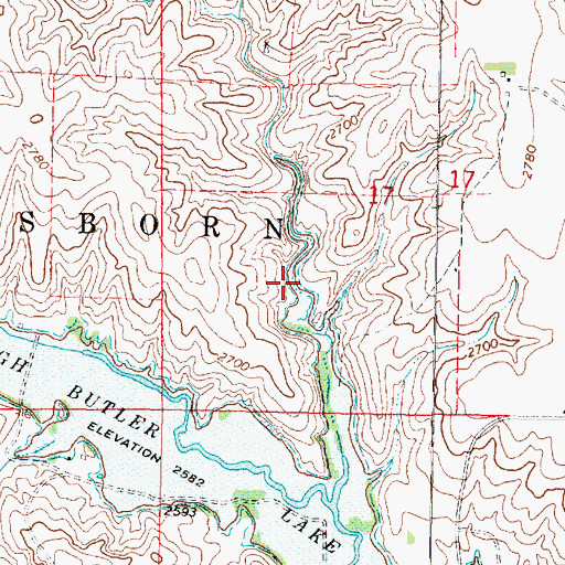Topographic Map of Sand Creek, NE