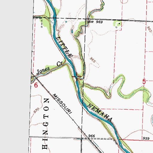 Topographic Map of Sand Creek, NE