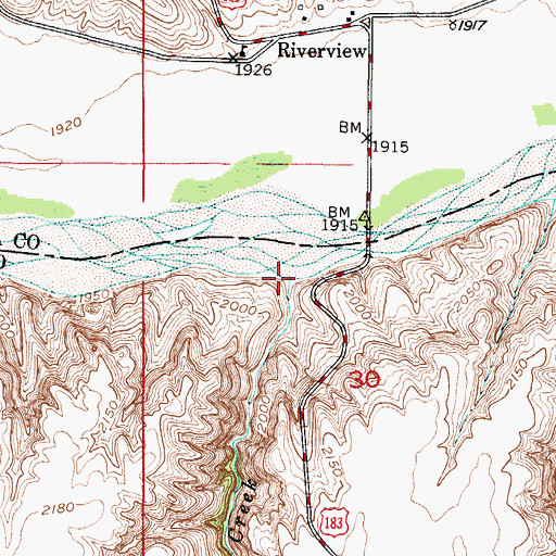 Topographic Map of Sand Creek, NE