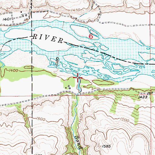 Topographic Map of Sand Creek, NE