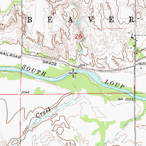 Topographic Map of Sand Creek, NE