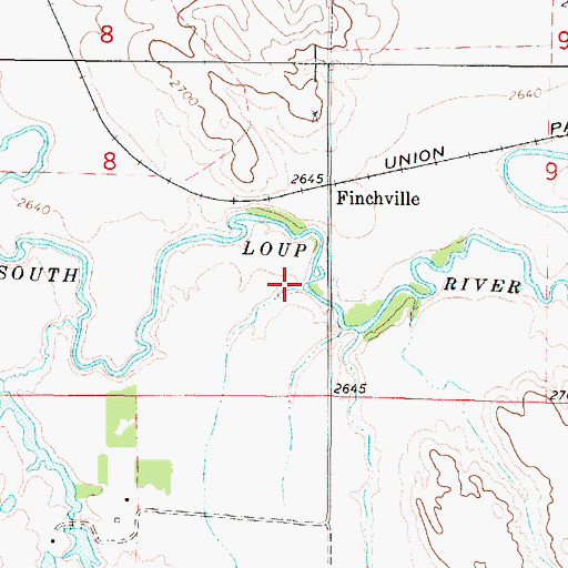 Topographic Map of Sand Creek, NE