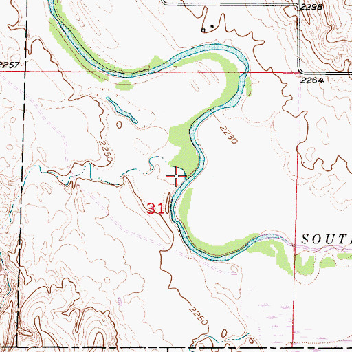Topographic Map of Sand Creek, NE