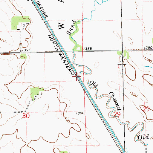 Topographic Map of Sand Creek, NE