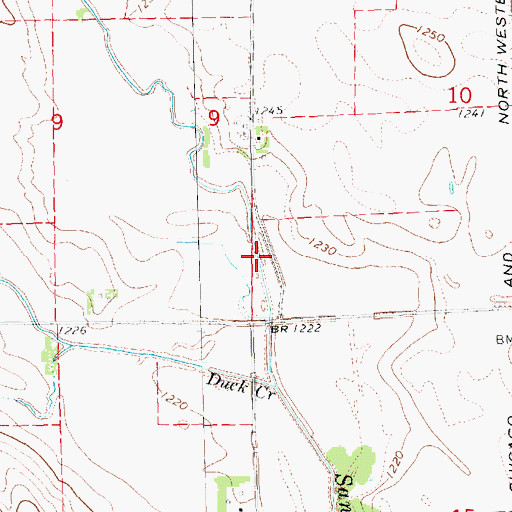 Topographic Map of Sand Creek, NE