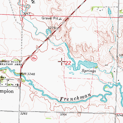 Topographic Map of Sand Draw, NE