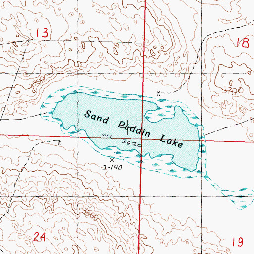 Topographic Map of Sand Puddin Lake, NE